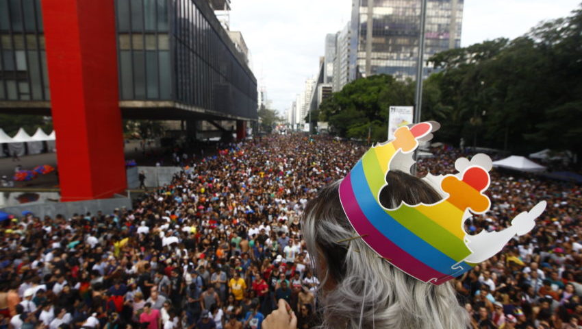 A 21ª Parada do Orgulho LGBT de São Paulo neste domingo Foto: Cesar Itiberê / Fotos Públicas